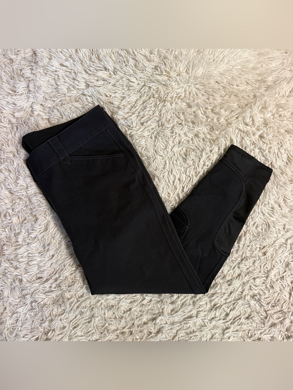 Women’s Size 38R Black Smartpak Piper Knee Patch Horseback Riding Breeches